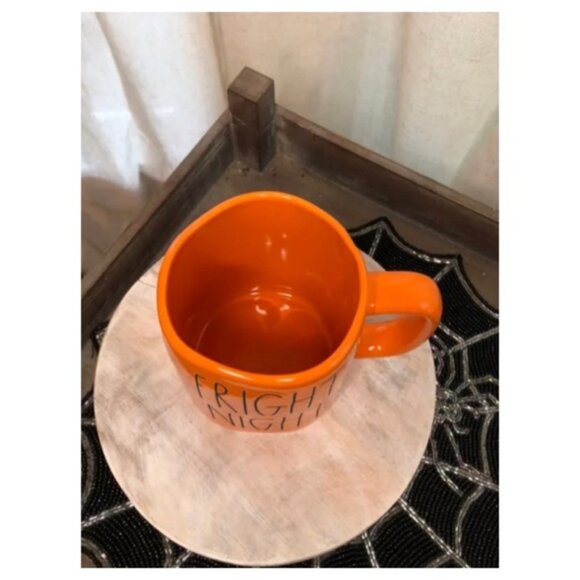 NEW Rae Dunn Orange Fright Night Halloween Mug - Picture 3 of 4